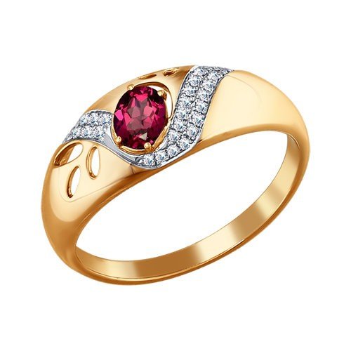 обручальное кольцо с рубином