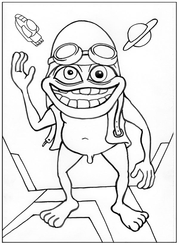 Картинка Для Раскрашивания Crazy Frog, Скачай И Распечатай.