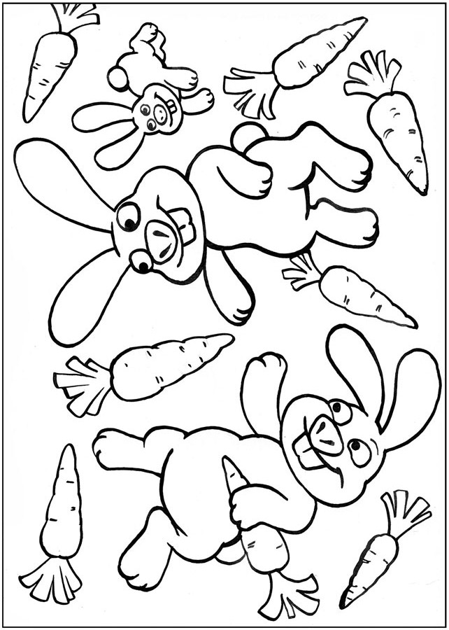 Кролик Раскраски для детей