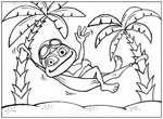 Флеш-раскраска Зарубежные мультфильмы - Crazy Frog на отдыхе