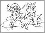 Флеш-раскраска Зарубежные мультфильмы - Crazy Frog с подругой