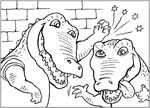 Флеш-раскраска Зарубежные мультфильмы - Большое путешествие - Крокодилы