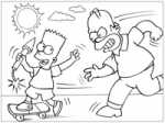Флеш-раскраска Зарубежные мультфильмы - Симпсоны