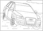 Флеш-раскраска Техника - Автомобиль Audi