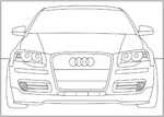 Флеш-раскраска Техника - Автомобиль Audi