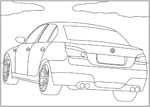 Флеш-раскраска Техника - Автомобиль BMW
