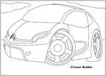 Флеш-раскраска Техника - Автомобиль Citroen