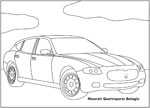 Флеш-раскраска Техника - Автомобиль Maserati