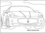Флеш-раскраска Техника - Автомобиль Maserati