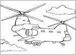 Флеш-раскраска Техника - Самолеты и вертолеты